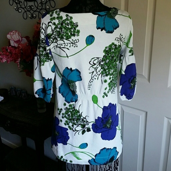 Robe Deletta - Taille Large - Bleue à Imprimé Floral - Dos Découpé - Neuf Avec étiquettes